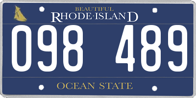 RI license plate 098489