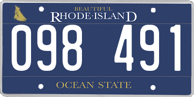 RI license plate 098491