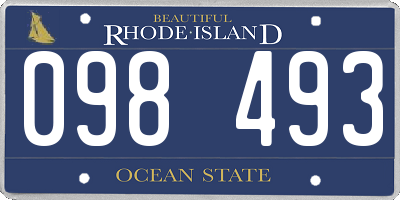 RI license plate 098493