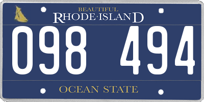 RI license plate 098494