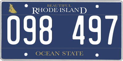 RI license plate 098497