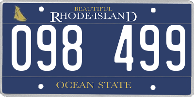 RI license plate 098499