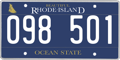 RI license plate 098501