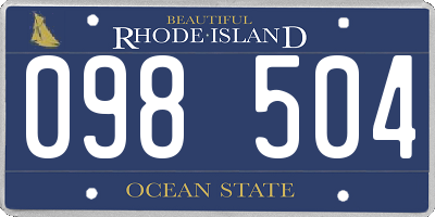 RI license plate 098504