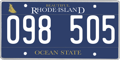 RI license plate 098505