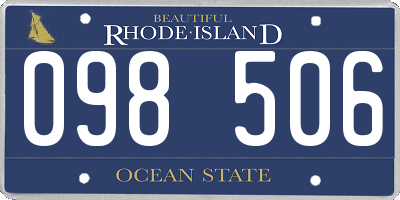 RI license plate 098506