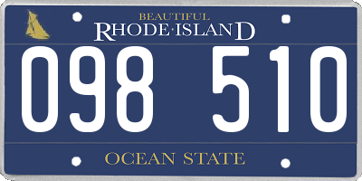 RI license plate 098510