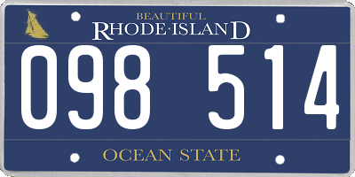 RI license plate 098514