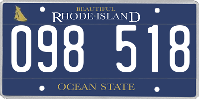 RI license plate 098518