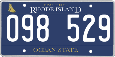 RI license plate 098529
