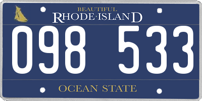 RI license plate 098533