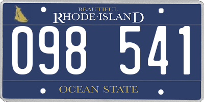 RI license plate 098541