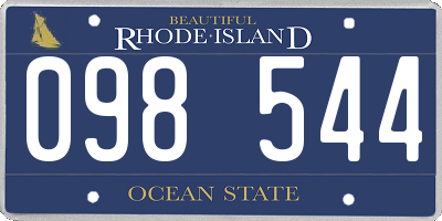 RI license plate 098544