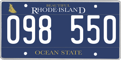 RI license plate 098550