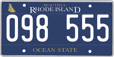 RI license plate 098555