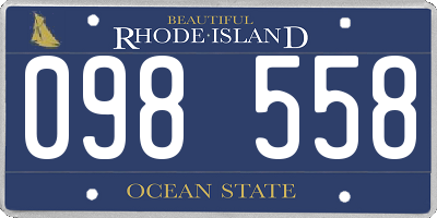 RI license plate 098558