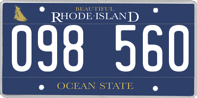 RI license plate 098560