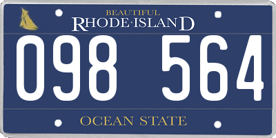 RI license plate 098564
