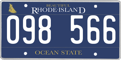 RI license plate 098566