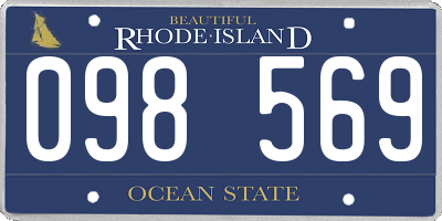 RI license plate 098569