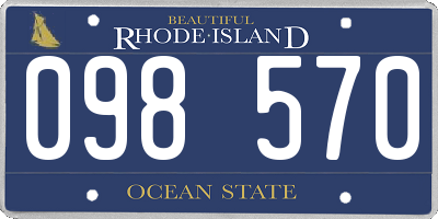 RI license plate 098570