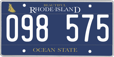 RI license plate 098575