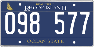 RI license plate 098577