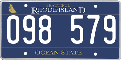 RI license plate 098579
