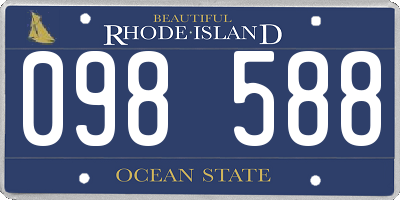 RI license plate 098588