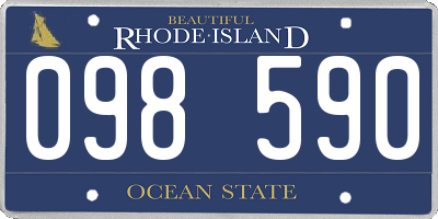 RI license plate 098590