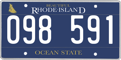 RI license plate 098591