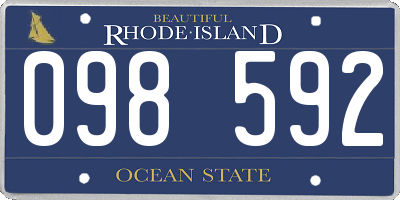 RI license plate 098592