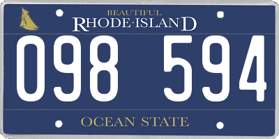 RI license plate 098594