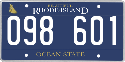 RI license plate 098601