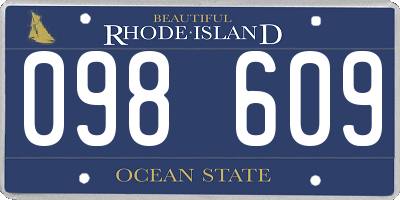 RI license plate 098609