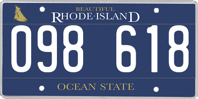 RI license plate 098618