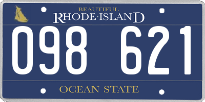 RI license plate 098621