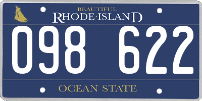 RI license plate 098622