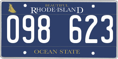RI license plate 098623