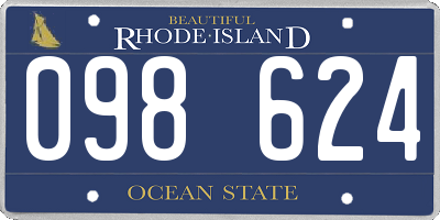 RI license plate 098624
