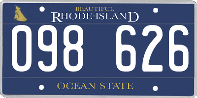 RI license plate 098626