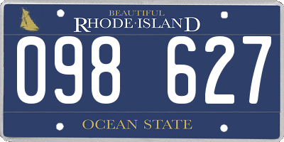 RI license plate 098627