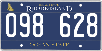 RI license plate 098628