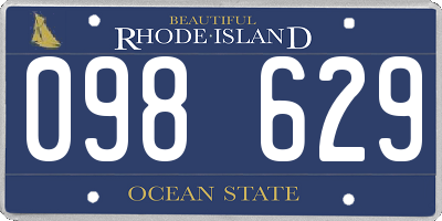 RI license plate 098629