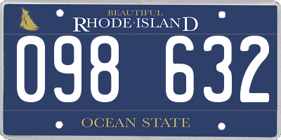 RI license plate 098632