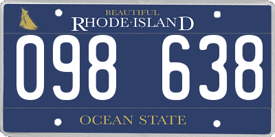 RI license plate 098638
