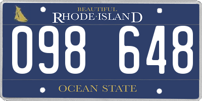 RI license plate 098648