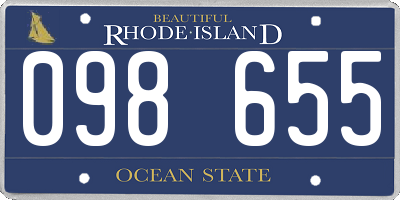 RI license plate 098655