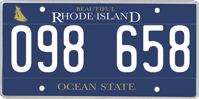 RI license plate 098658