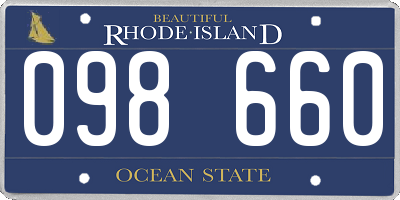 RI license plate 098660